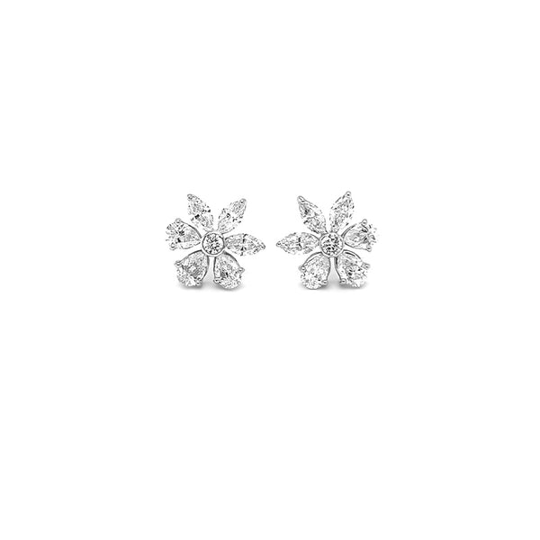 'GLAMOUR' 18CT WHITE GOLD DIAMOND STUD EARRINGS (Image 2)