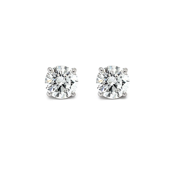 18CT WHITE GOLD DIAMOND STUD EARRINGS (Image 1)