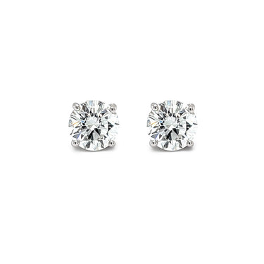 18CT WHITE GOLD DIAMOND STUD EARRINGS