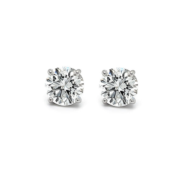 18CT WHITE GOLD DIAMOND STUD EARRINGS (Image 1)