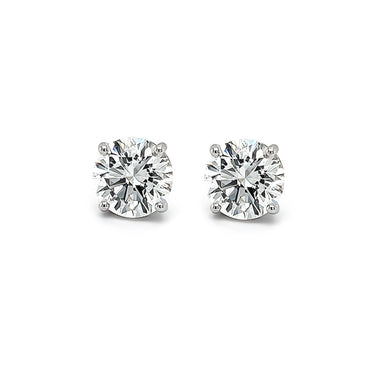 18CT WHITE GOLD DIAMOND STUD EARRINGS