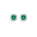 18CT WHITE GOLD EMERALD AND DIAMOND EARRINGS (Thumbnail 1)