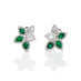 18CT WHITE GOLD EMERALD AND DIAMOND EARRINGS (Thumbnail 1)