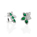 18CT WHITE GOLD EMERALD AND DIAMOND EARRINGS (Thumbnail 2)