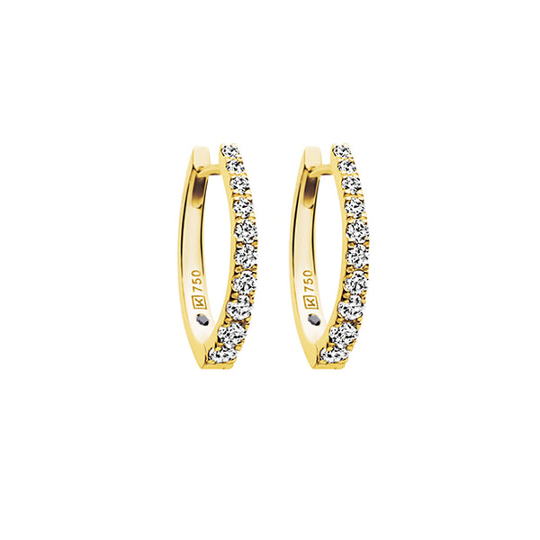 KAILIS 'ANGELIC' 18CT YELLOW GOLD DIAMOND HUGGIES (Image 1)