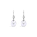 18CT WHITE GOLD "EGG" SOUTH SEA PEARL AND DIAMOND DROP EARRINGS (Thumbnail 1)