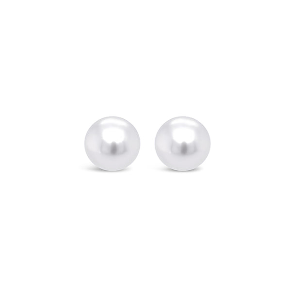 18CT WHITE GOLD SOUTH SEA PEARL STUD EARRINGS (Image 1)
