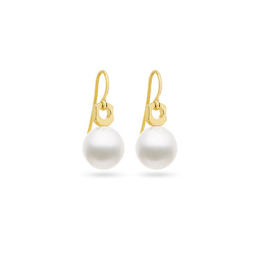 KAILIS 'FAITH' 18CT YELLOW GOLD SOUTH SEA PEARL DROP EARRINGS