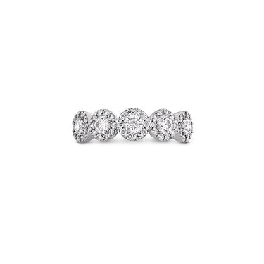 HEARTS ON FIRE 'FULFILLMENT' ROUND 18CT WHITE GOLD 0.89CT DIAMOND BAND