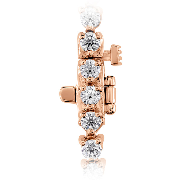 HEARTS ON FIRE 'TEMPTATION' 18CT ROSE GOLD THREE PRONG 3.18CT DIAMOND LINE BRACELET (Image 2)