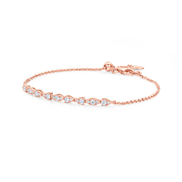 HEARTS ON FIRE 'AERIAL DEWDROP' 18CT ROSE GOLD DIAMOND BRACELET (Image 2)