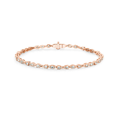 HEARTS ON FIRE 'AERIAL DEWDROP' 18CT ROSE GOLD DIAMOND BRACELET