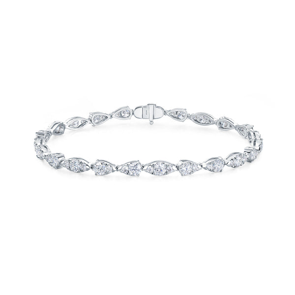 HEARTS ON FIRE 'AERIAL DEWDROP' 18CT WHITE GOLD DIAMOND BRACELET (Image 1)