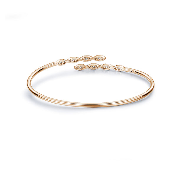 HEARTS ON FIRE 'AERIAL MARQUIS' 18CT ROSE GOLD DIAMOND FLEXI BANGLE (Image 2)