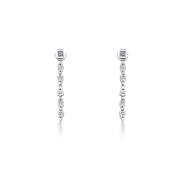 HEARTS ON FIRE 'AERIAL DEWDROP STILETTO' 18CT WHITE GOLD DIAMOND DROP EARRINGS (Image 3)