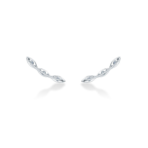 HEARTS ON FIRE 'AERIAL' 18CT WHITE GOLD DIAMOND EAR CLIMBERS (Image 2)