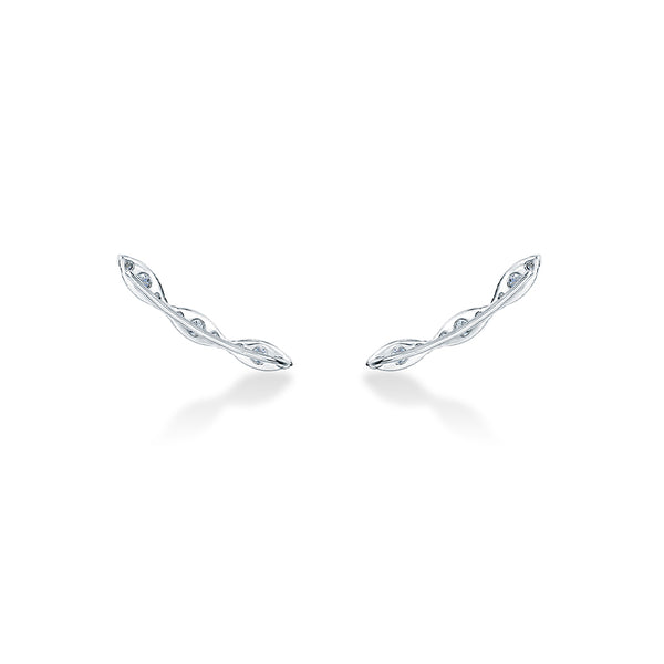 HEARTS ON FIRE 'AERIAL' 18CT WHITE GOLD DIAMOND EAR CLIMBERS (Image 2)