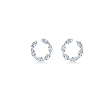 HEARTS ON FIRE 'AERIAL MARQUIS' 18CT WHITE GOLD DIAMOND WRAP EARRINGS