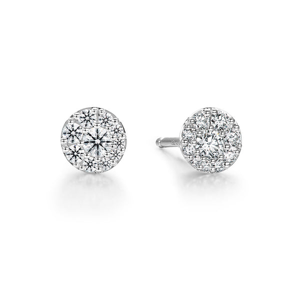 HEARTS ON FIRE 'TESSA' 18CT WHITE GOLD DIAMOND EARRINGS (Image 1)