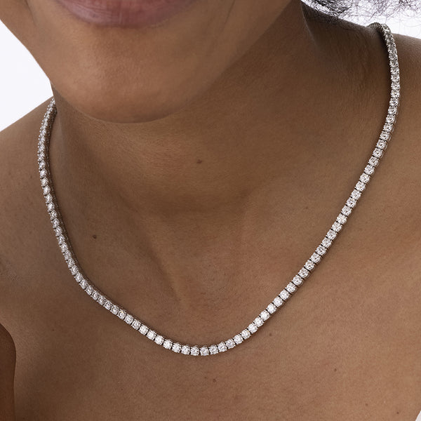 HEARTS ON FIRE 'SIGNATURE' UNIFORM 18CT WHITE GOLD 8.12CT DIAMOND LINE NECKLACE (Image 3)