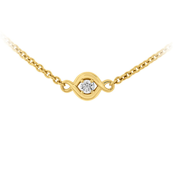 HEARTS ON FIRE 'OPTIMA STATION' 18CT YELLOW GOLD DIAMOND NECKLACE (Image 1)