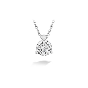 HEARTS ON FIRE 'CLASSIC THREE PRONG SOLITAIRE' 18CT WHITE GOLD  0.704CT DIAMOND PENDANT