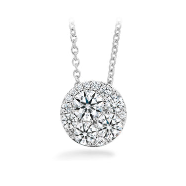 HEARTS ON FIRE 'TESSA' 18CT WHITE GOLD DIAMOND PENDANT