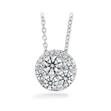 HEARTS ON FIRE 'TESSA' 18CT WHITE GOLD DIAMOND CIRCLE NECKLACE
