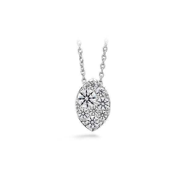 HEARTS ON FIRE 'TESSA' 18CT WHITE GOLD DIAMOND NAVETTE PENDANT (Image 1)