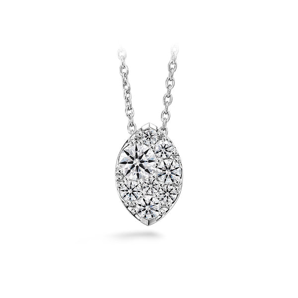 HEARTS ON FIRE 'TESSA' 18CT WHITE GOLD DIAMOND NAVETTE PENDANT (Image 1)