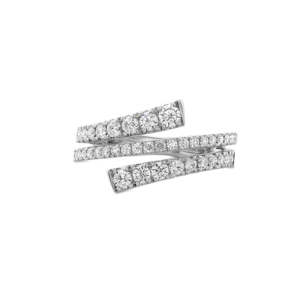 HEARTS ON FIRE 'GRACE' 18CT WHITE GOLD DIAMOND WRAP RING (Image 1)