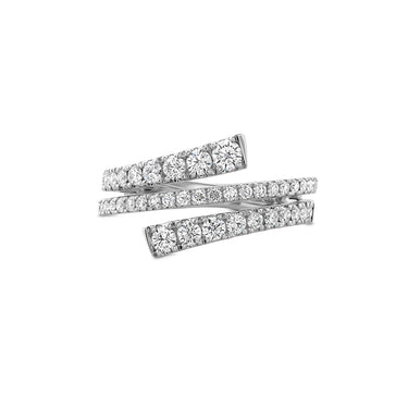 HEARTS ON FIRE 'GRACE' 18CT WHITE GOLD DIAMOND WRAP RING