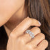 HEARTS ON FIRE 'REGAL' BEZEL SET 18CT WHITE GOLD TRIPLE ROW DIAMOND RING (Thumbnail 4)