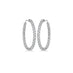 HEARTS ON FIRE 'SIGNATURE' 18CT WHITE GOLD 1.45CT  MEDIUM OVAL DIAMOND HOOP EARRINGS (Thumbnail 1)