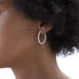 HEARTS ON FIRE 'SIGNATURE' 18CT WHITE GOLD 1.45CT  MEDIUM OVAL DIAMOND HOOP EARRINGS (Thumbnail 2)
