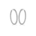 HEARTS ON FIRE 'SIGNATURE' 18CT WHITE GOLD 2.70CT OVAL DIAMOND HOOP EARRINGS (Thumbnail 1)