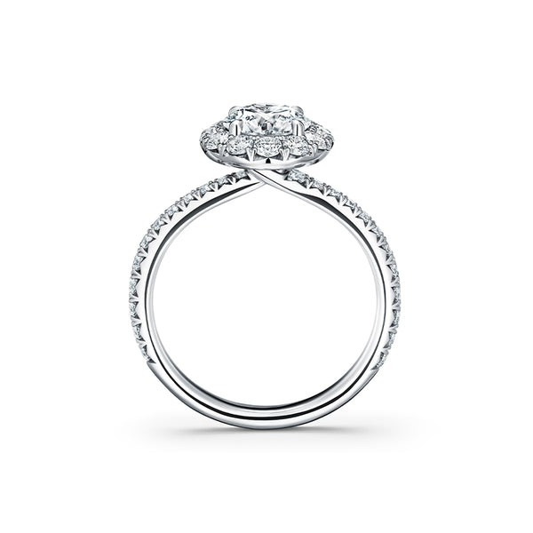 HEARTS ON FIRE 'VELA' 1.71CT DIAMOND HALO PLATINUM RING (Image 3)