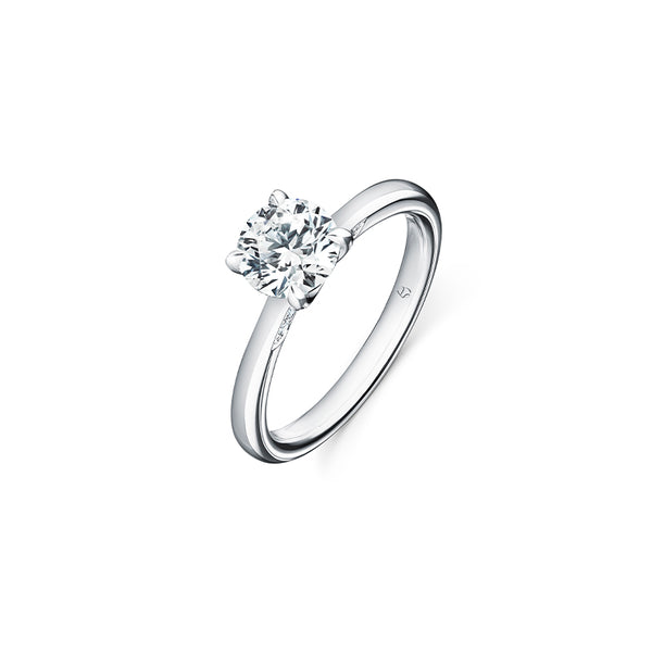 HEARTS ON FIRE 'VELA' 1.05CT SOLITAIRE DIAMOND PLATINUM RING (Image 3)