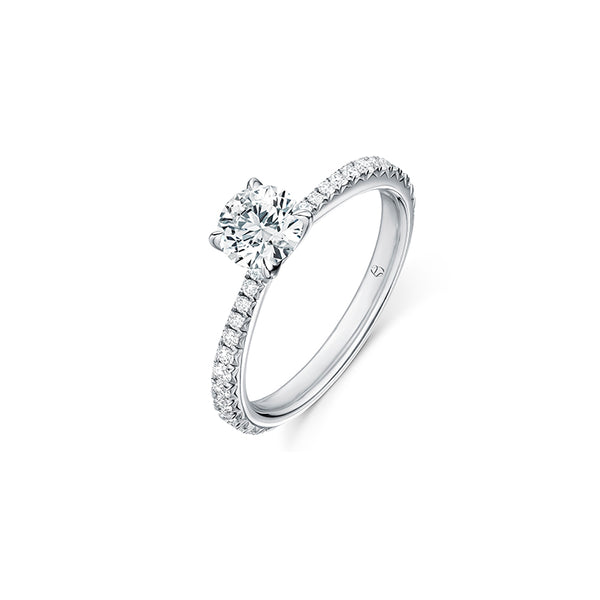 HEARTS ON FIRE 'VELA' PLATINUM SOLITAIRE DIAMOND RING (Image 3)