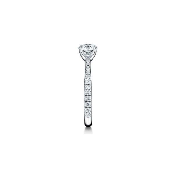 HEARTS ON FIRE 'VELA' PLATINUM SOLITAIRE DIAMOND RING (Image 4)