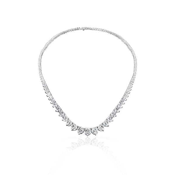 HEARTS ON FIR 'TEMPTATION' THREE PRONG 18CT WHITE GOLD 20CT DIAMOND NECKLACE (Image 2)