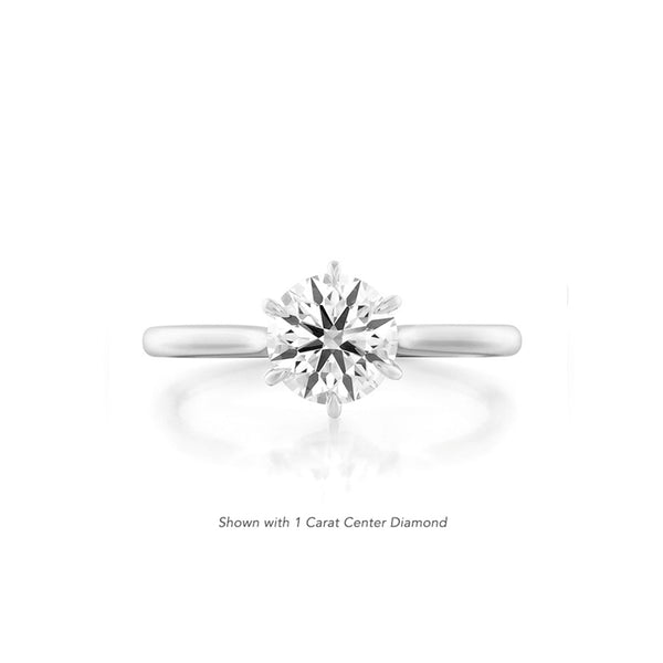 HEARTS ON FIRE CAMILLA PLATINUM 1.197CT SIX PRONG DIAMOND RING (Image 1)