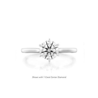 HEARTS ON FIRE CAMILLA PLATINUM 1.197CT SIX PRONG DIAMOND RING
