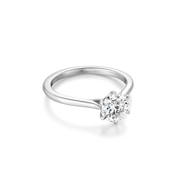 HEARTS ON FIRE CAMILLA PLATINUM 1.197CT SIX PRONG DIAMOND RING (Image 3)