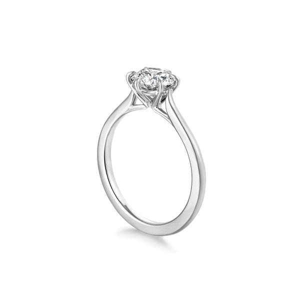 HEARTS ON FIRE CAMILLA PLATINUM 1.197CT SIX PRONG DIAMOND RING (Image 2)