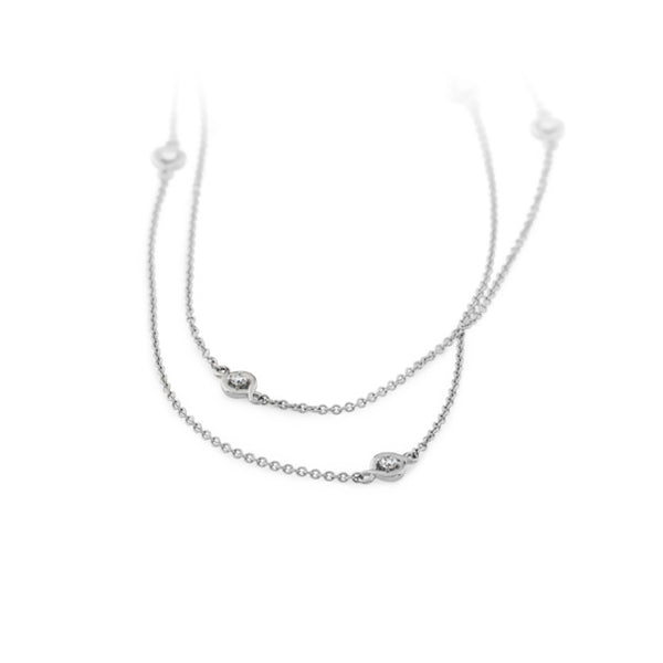 HEARTS ON FIRE OPTIMA STATION 18CT WHITE GOLD DIAMOND NECKLACE (Image 2)
