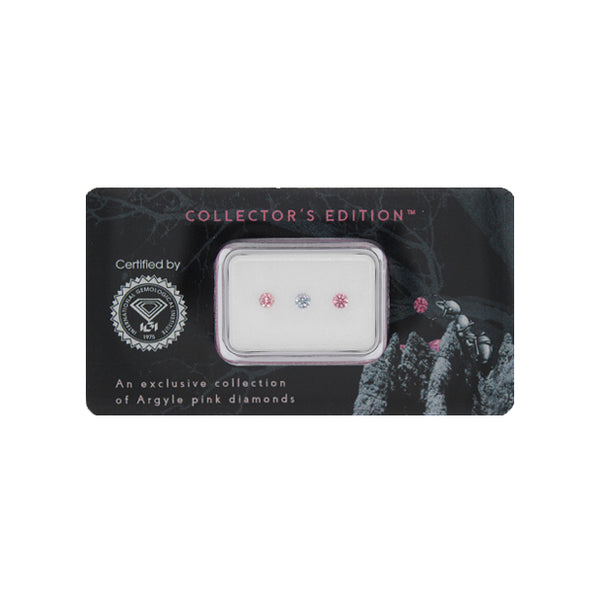 0.19CT = 3 X FANCY INTENSE PINK-FANCY INTENSE BLUISH GREY/SI2 ROUND BRILLIANT CUT ARGYLE PINK DIAMONDS - IGI COLLECTORS EDITION (Image 2)