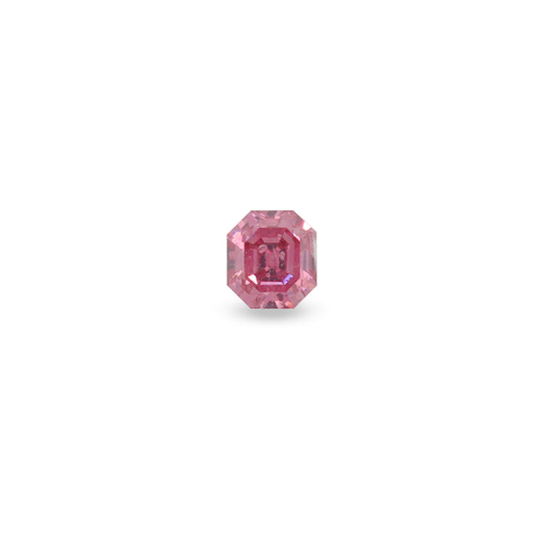 0.72CT FANCY VIVID PURPLISH PINK/I1 EMERALD CUT ARGYLE PINK DIAMOND - IGI COLLECTORS EDITION (Image 1)