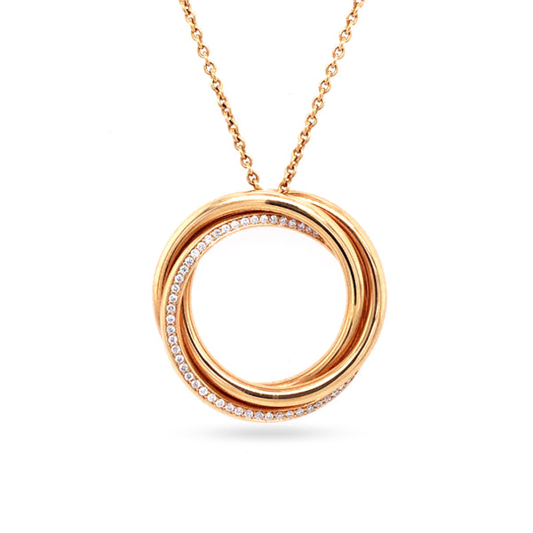 STOCKERT 18CT ROSE GOLD DIAMOND PENDANT WITH TRACE CHAIN (Image 2)