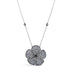 18CT WHITE GOLD BLACK RHODIUM "FRANGIPANI" DIAMOND SET PENDANT (Thumbnail 2)